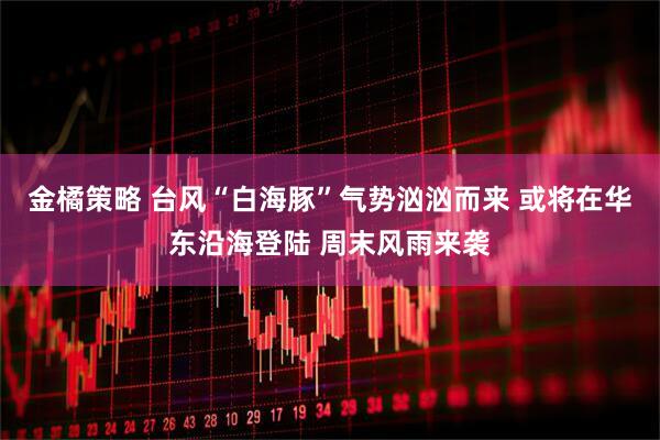 金橘策略 台风“白海豚”气势汹汹而来 或将在华东沿海登陆 周末风雨来袭